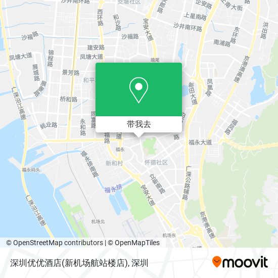 深圳优优酒店(新机场航站楼店)地图