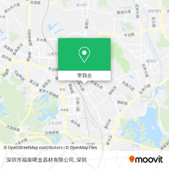 深圳市福泉啤盒器材有限公司地图