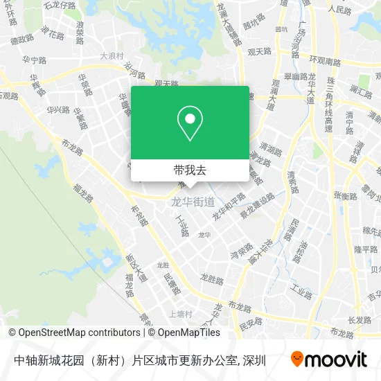 中轴新城花园（新村）片区城市更新办公室地图