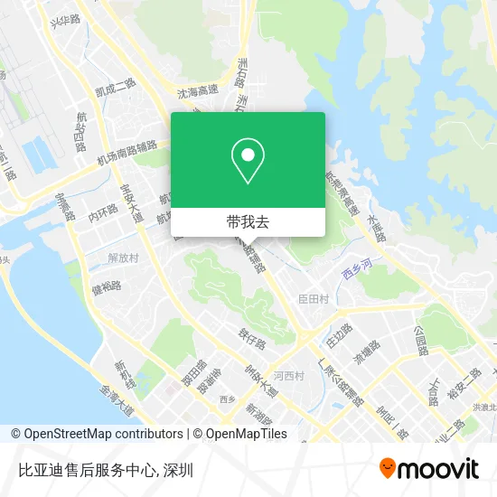 比亚迪售后服务中心地图