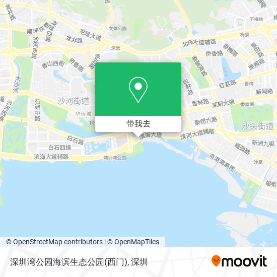 深圳湾公园海滨生态公园(西门)地图