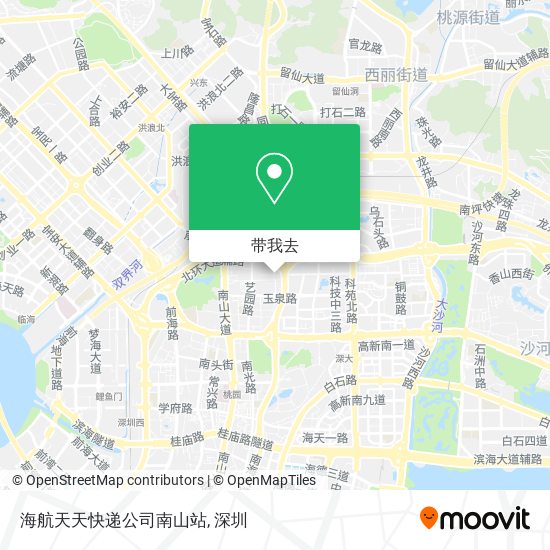 海航天天快递公司南山站地图