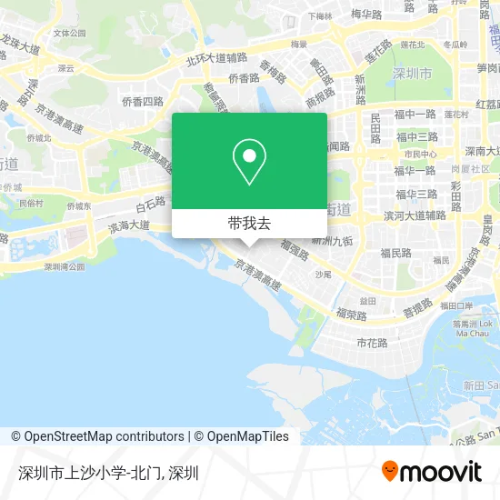 深圳市上沙小学-北门地图