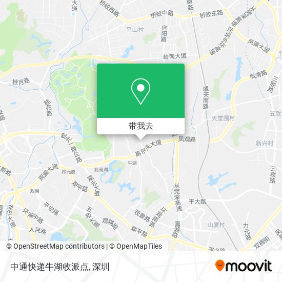 中通快递牛湖收派点地图