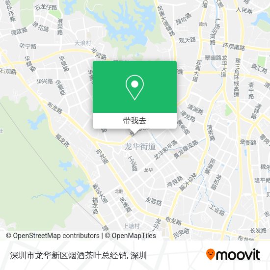 深圳市龙华新区烟酒茶叶总经销地图