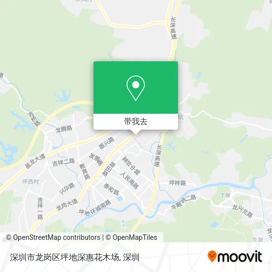 深圳市龙岗区坪地深惠花木场地图