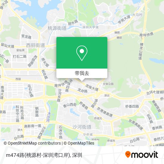 m474路(桃源村-深圳湾口岸)地图