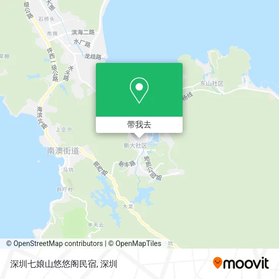 深圳七娘山悠悠阁民宿地图