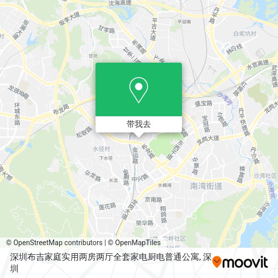 深圳布吉家庭实用两房两厅全套家电厨电普通公寓地图