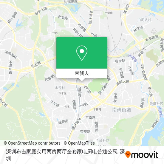 深圳布吉家庭实用两房两厅全套家电厨电普通公寓地图