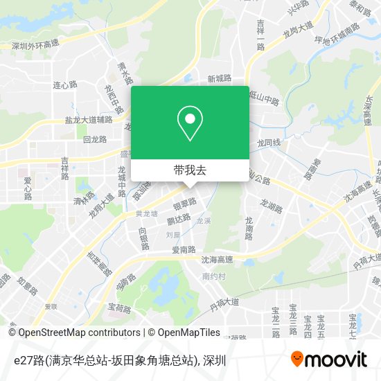 e27路(满京华总站-坂田象角塘总站)地图