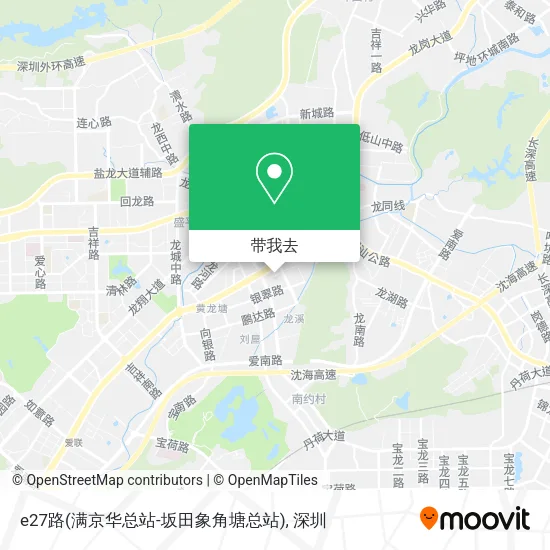 e27路(满京华总站-坂田象角塘总站)地图