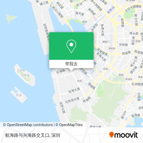 航海路与兴海路交叉口地图