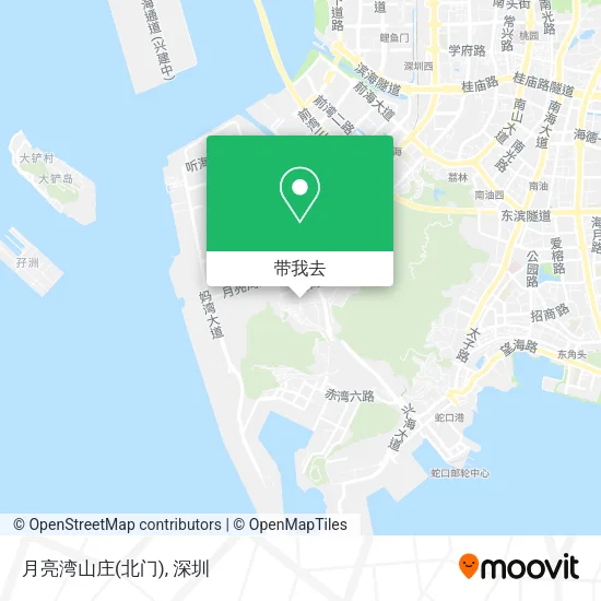 月亮湾山庄(北门)地图