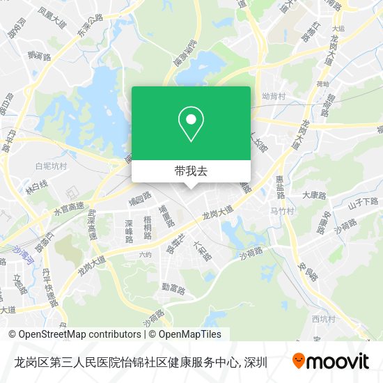 龙岗区第三人民医院怡锦社区健康服务中心地图