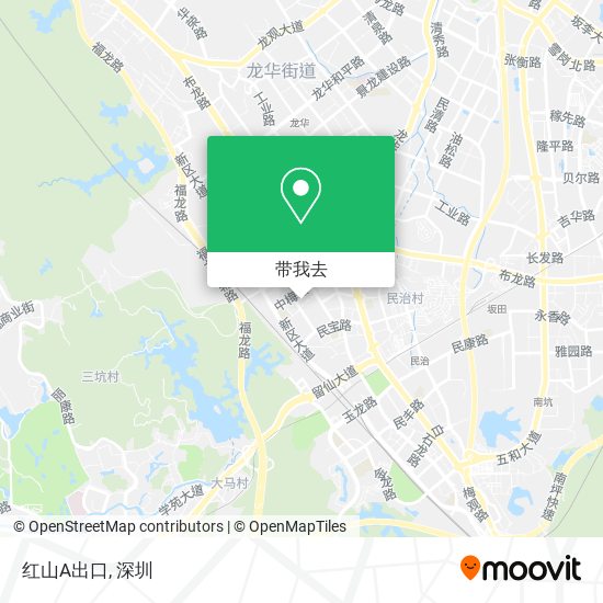红山A出口地图