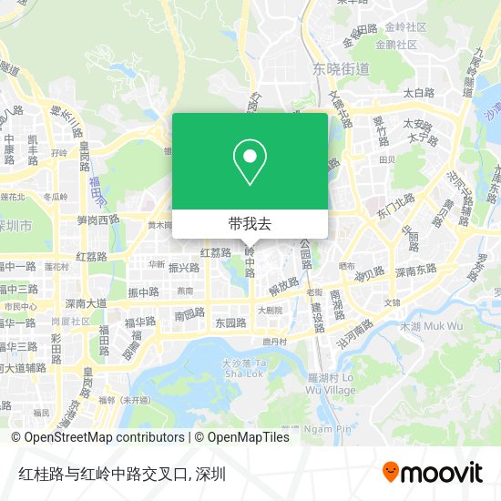 红桂路与红岭中路交叉口地图
