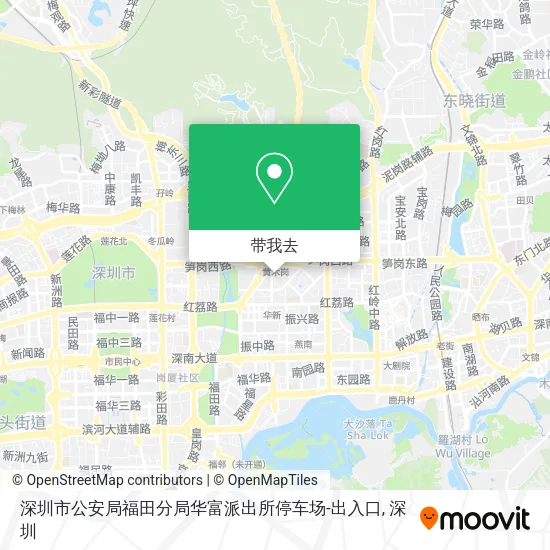 深圳市公安局福田分局华富派出所停车场-出入口地图