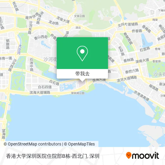 香港大学深圳医院住院部B栋-西北门地图