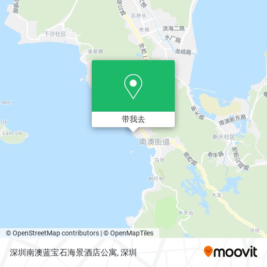 深圳南澳蓝宝石海景酒店公寓地图