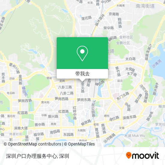 深圳户口办理服务中心地图