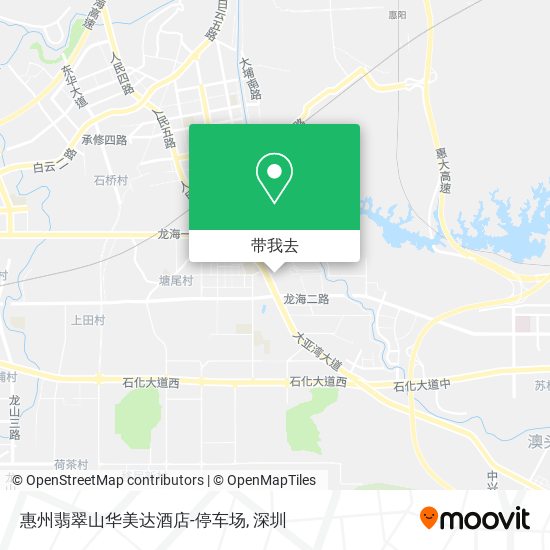 惠州翡翠山华美达酒店-停车场地图