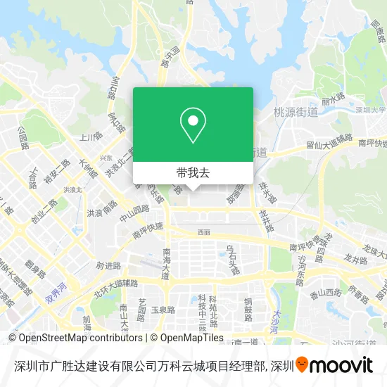 深圳市广胜达建设有限公司万科云城项目经理部地图