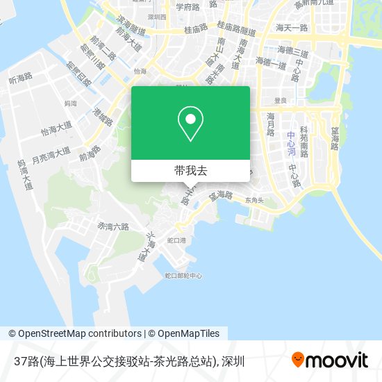 37路(海上世界公交接驳站-茶光路总站)地图