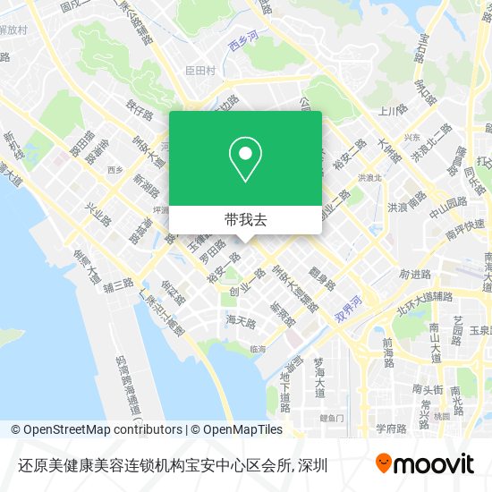 还原美健康美容连锁机构宝安中心区会所地图
