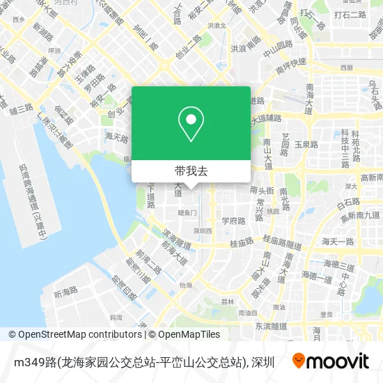 m349路(龙海家园公交总站-平峦山公交总站)地图