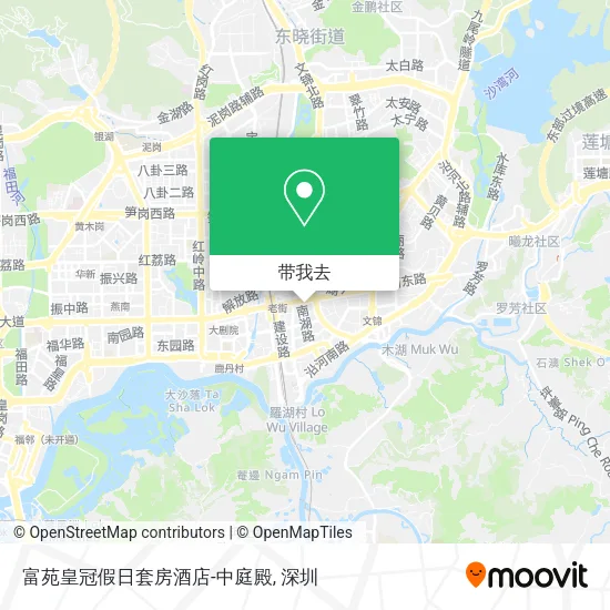 富苑皇冠假日套房酒店-中庭殿地图