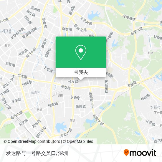 发达路与一号路交叉口地图