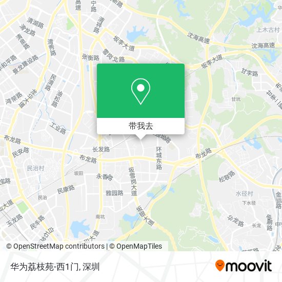 华为荔枝苑-西1门地图