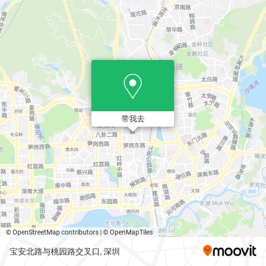 宝安北路与桃园路交叉口地图