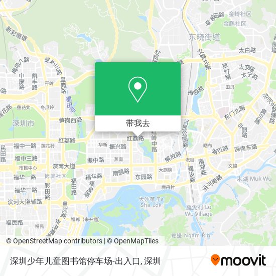 深圳少年儿童图书馆停车场-出入口地图