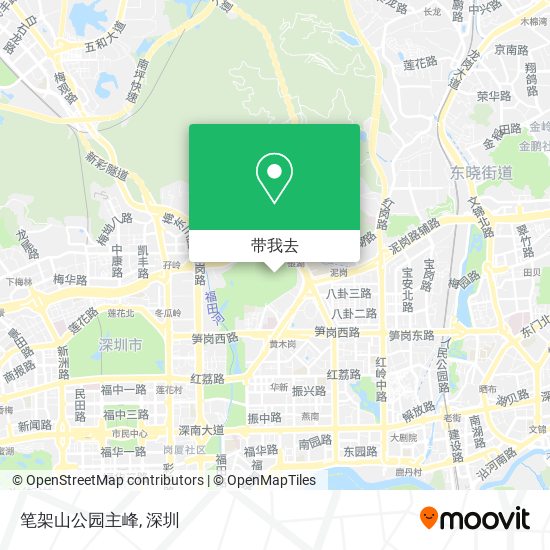 笔架山公园主峰地图