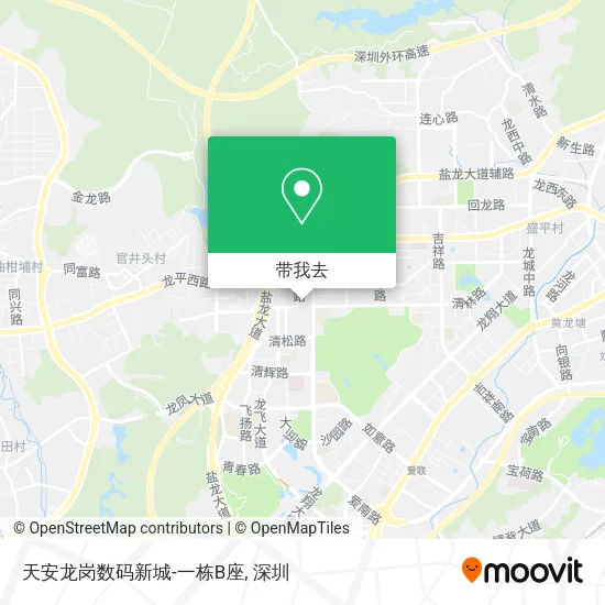 天安龙岗数码新城-一栋B座地图
