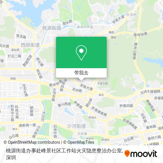 桃源街道办事处峰景社区工作站火灾隐患整治办公室地图