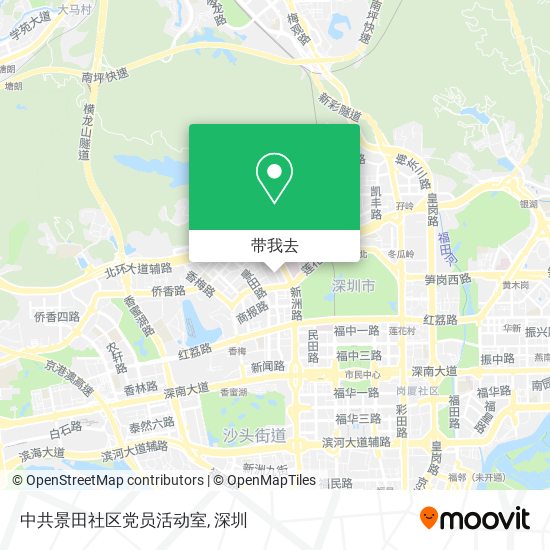 中共景田社区党员活动室地图