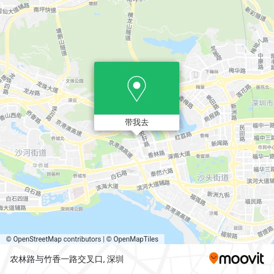 农林路与竹香一路交叉口地图