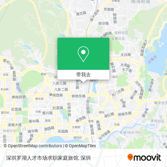 深圳罗湖人才市场求职家庭旅馆地图