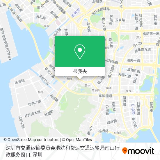 深圳市交通运输委员会港航和货运交通运输局南山行政服务窗口地图