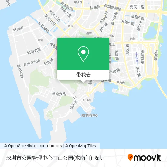 深圳市公园管理中心南山公园(东南门)地图