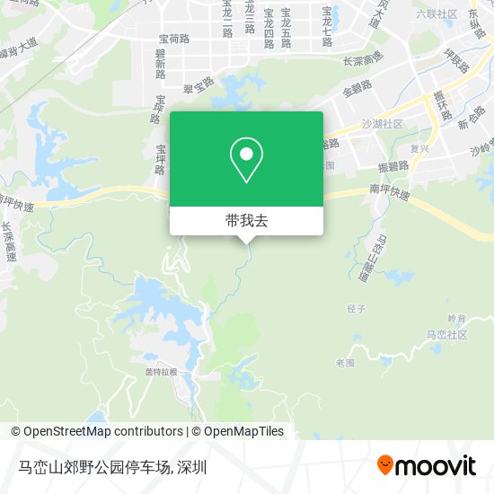 马峦山郊野公园停车场地图