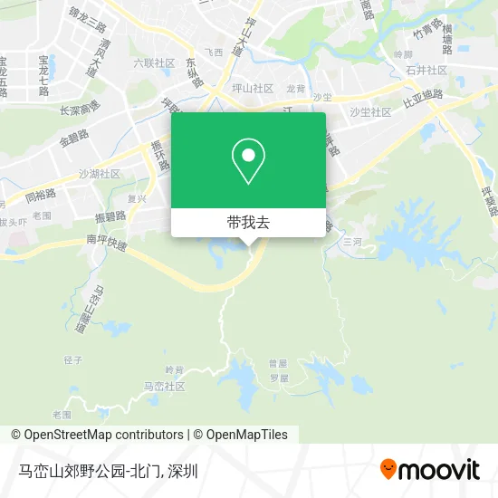 马峦山郊野公园-北门地图