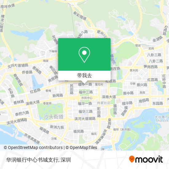 华润银行中心书城支行地图
