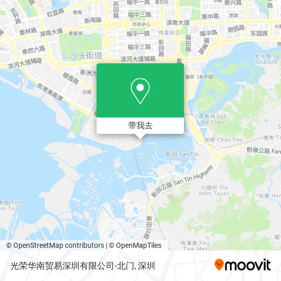 光荣华南贸易深圳有限公司-北门地图