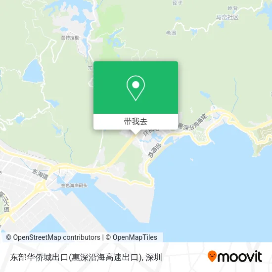 东部华侨城出口(惠深沿海高速出口)地图