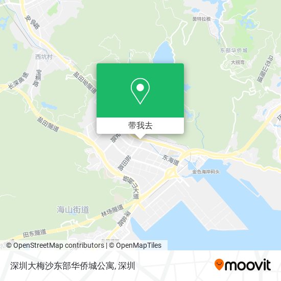 深圳大梅沙东部华侨城公寓地图