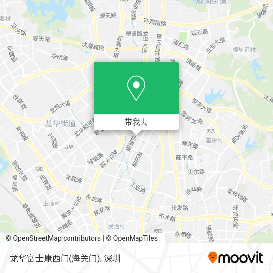 龙华富士康西门(海关门)地图